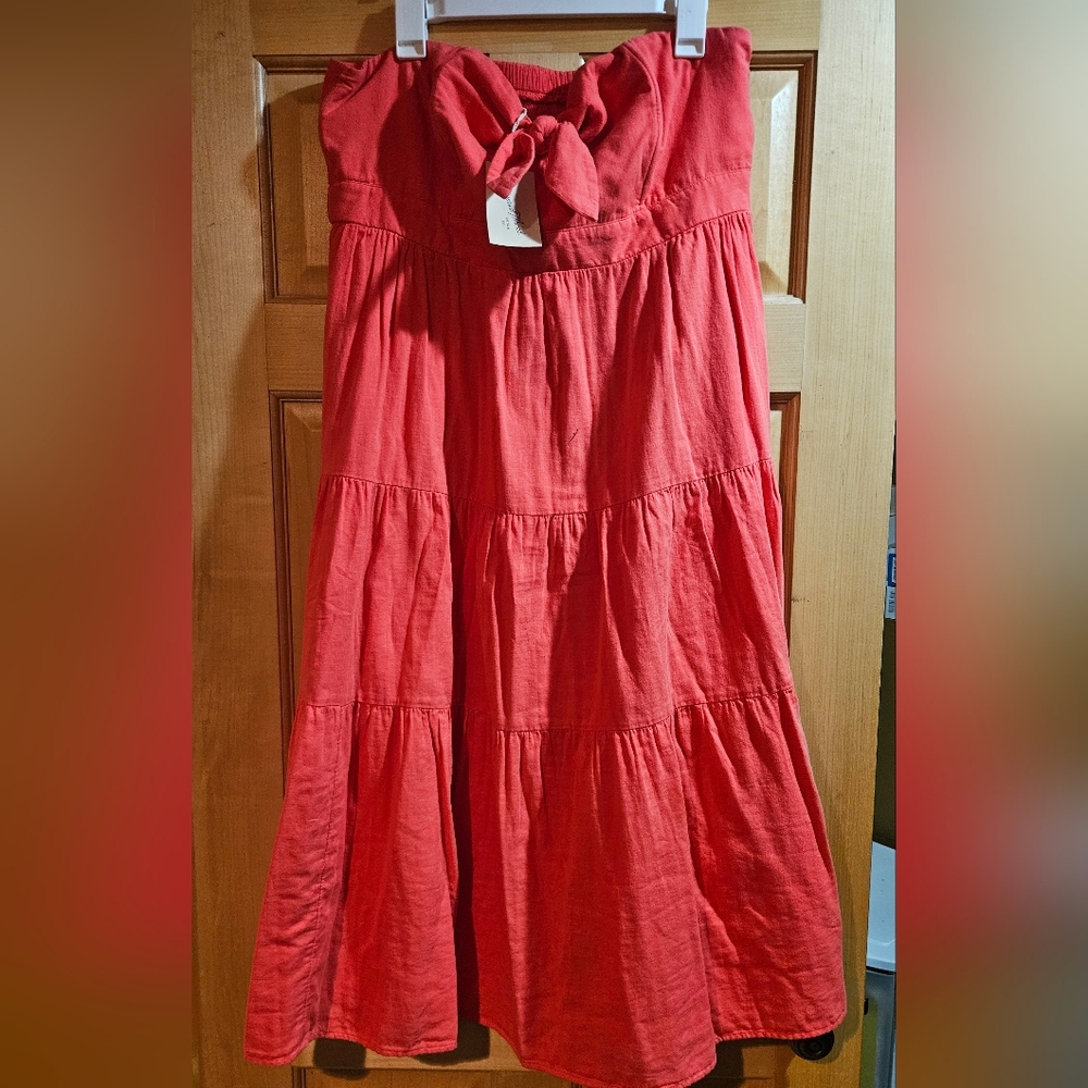 Universal Thread Red Tiered A-Line Skirt